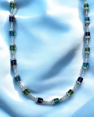 Blue And Green Crystal Necklace