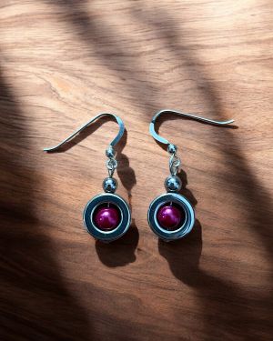 Pink Hematite Earrings