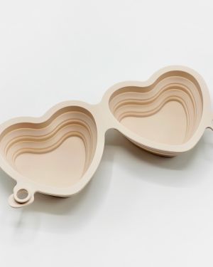 Pink Collapsible Heart Bowl