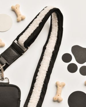 Black Aviator Dog Walking Bag Strap